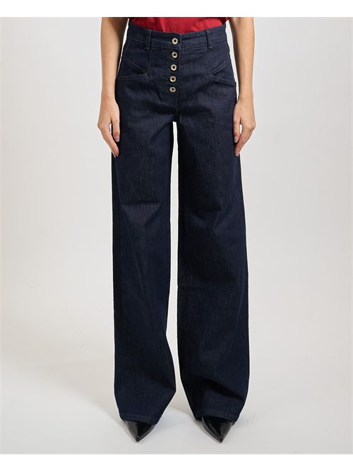 Patrizia Pepe women's palazzo jeans with buttons PATRIZIA PEPE | 8P0719-D113CA74